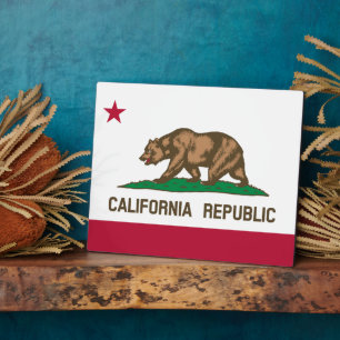 California Cali Republic Bear Flag, US States Plaq Plaque