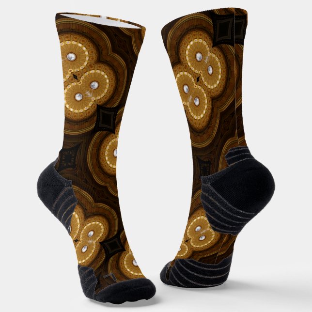 California Capitol Dome geometric tiled pattern Socks (Angled)