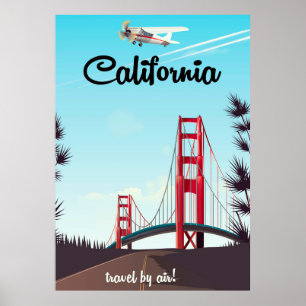 California Cartoon travel poster