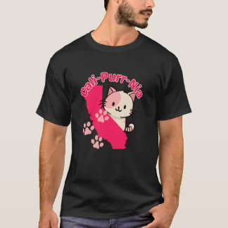 California Cat Mum Cat Lover Mothers Day Cute Feli T-Shirt