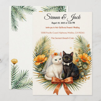 California Cat Wedding Invitation