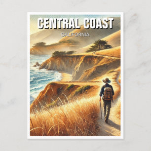 California Central Coast Hiker Postcard