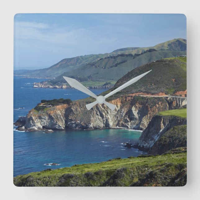 California Central Coast Square Wall Clock (Front)