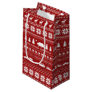 California Christmas Cute Holiday Pattern Xmas Small Gift Bag