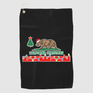 California Christmas Golf Towel