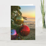 California Christmas Holiday Card<br><div class="desc">Christmas Eve at sunset at the beautiful beach at Crystal Cove,  California.</div>