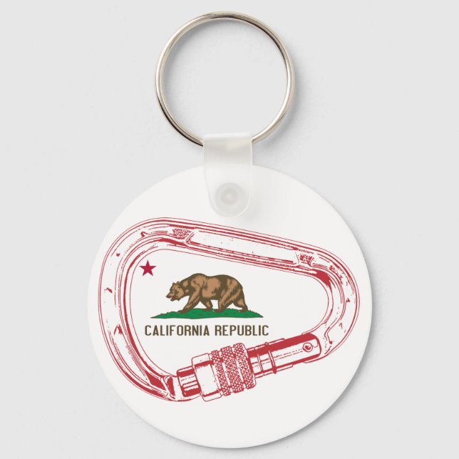 California Climbing Carabiner Key Ring (Front)