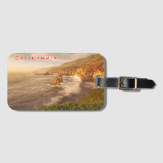 California Coast at Sunset Luggage Tag