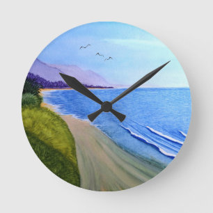 California Coast Round Clock