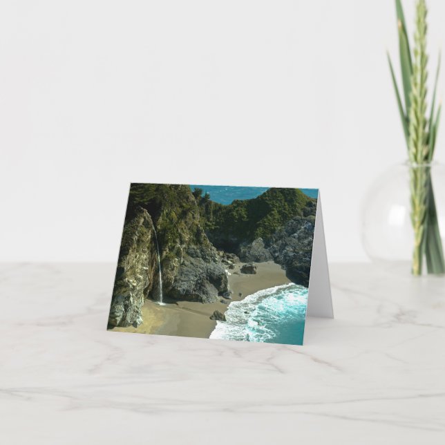 California Coast Waterfall Notecard (Front)