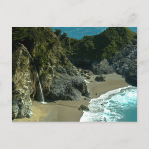 California Coast Waterfall Postcard