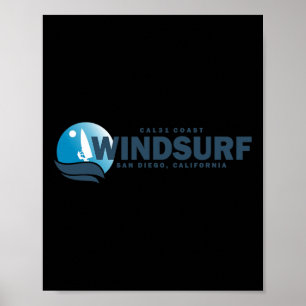 California Coast Windsurfing And Surfing  Poster