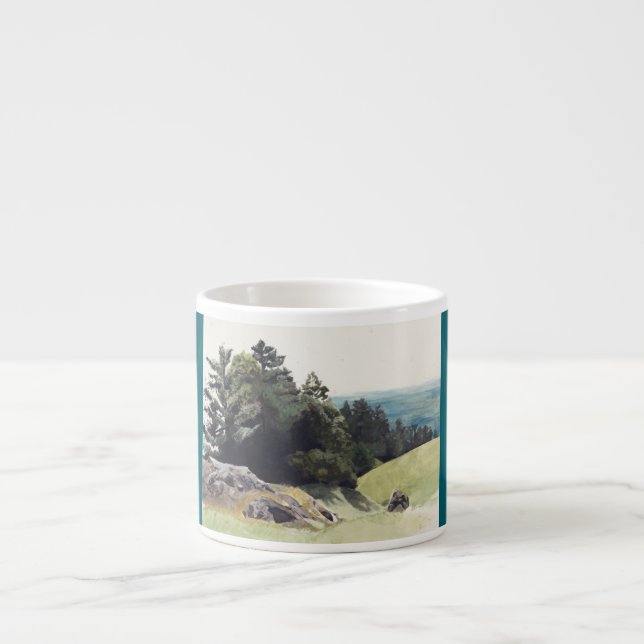 California Coastal Landscape Painting Espresso Cup (Front)