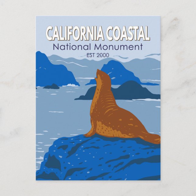 California Coastal National Monument Harbour Seal Postcard (Front)