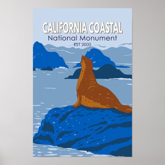 California Coastal National Monument Harbour Seal Poster (Front)