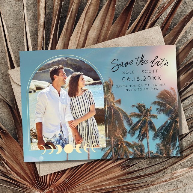California Coastal Photo Beach Wedding Save The Date (Creator Uploaded)