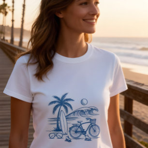 California Coastal Summer -blue- T-Shirt