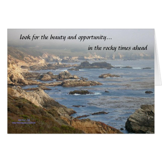 California Coastline - Rocky Times - Card (Front Horizontal)