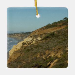 California Coastline Scenic Travel Landscape Ceramic Tree Decoration