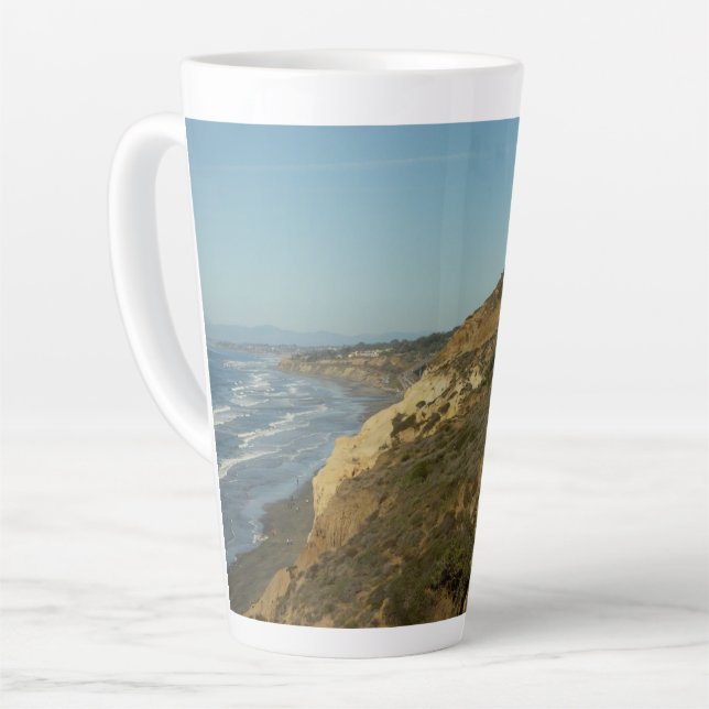 California Coastline Scenic Travel Landscape Latte Mug (Left Angle)