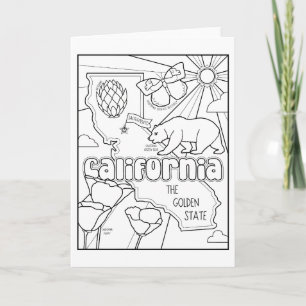 california colour me collage holiday card
