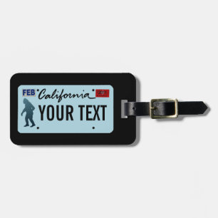 California Columbia Sasquatch License Plate Luggage Tag