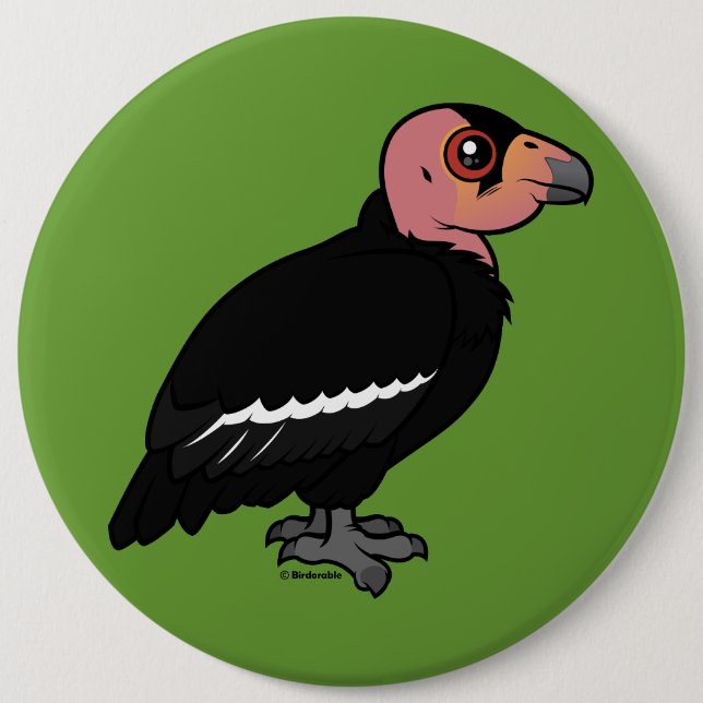 California Condor 6 Cm Round Badge (Front)