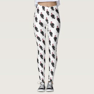 California condor bird cartoon illustration leggings