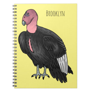 California condor bird cartoon illustration  notebook