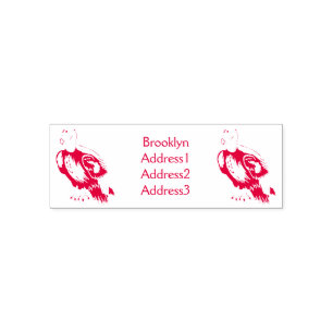 California condor bird cartoon illustration self-inking stamp