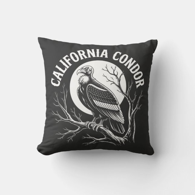 California condor for men and women  cushion (Front)