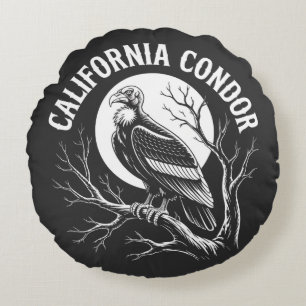California condor for men and women round cushion