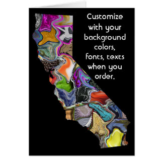 California Customise colourful card how you want