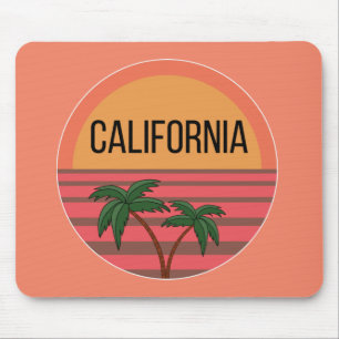 California Cute Design Gift Ideas Sunset Palms Mouse Pad
