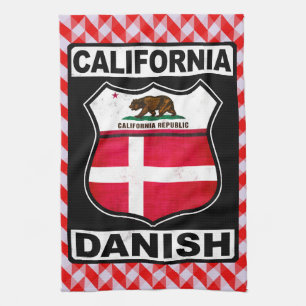 California Danish American Tea Towel