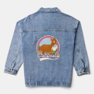 California Deer vacation logo Denim Jacket