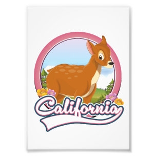 California Deer vacation logo Photo Print