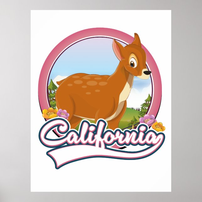 California Deer vacation logo Poster (Front)