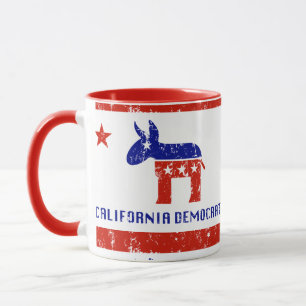 California Democrat Distressed Mug
