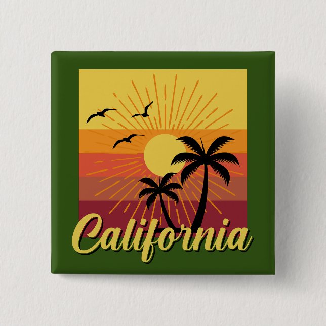 California Design - Square Button (Front)