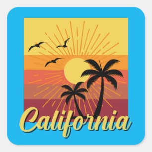 California Design - Square Stickers