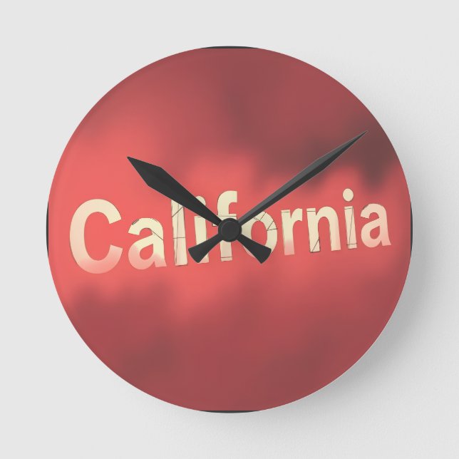 California Dream Vibes Round Clock (Front)