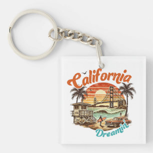 California Dreamin’ – Coastal Bridge, Beach Key Ring