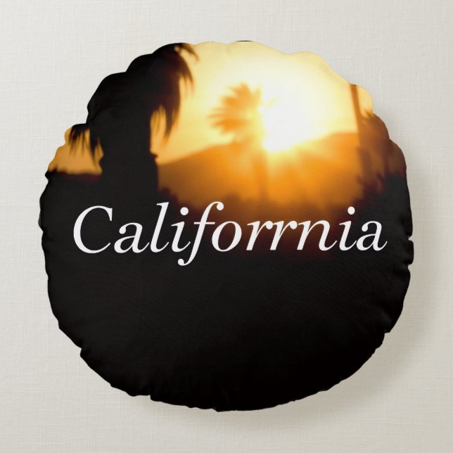 California Dreamin’ Round Cushion (Front)