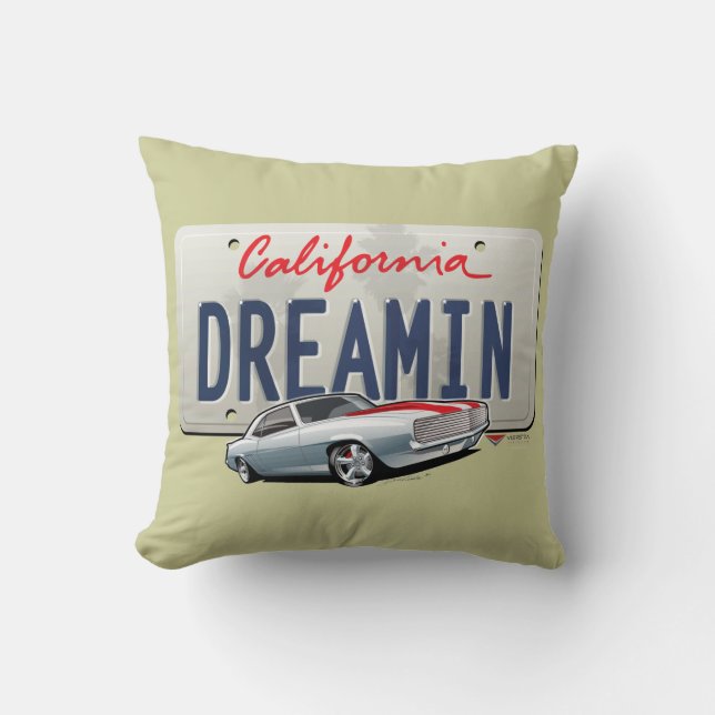 California dreaming Camaro pillow (Front)