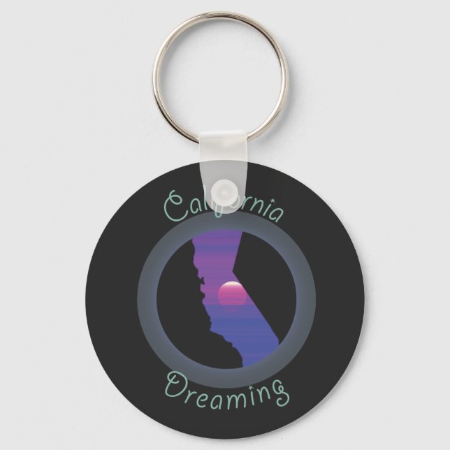 California Dreaming custom keychain (Front)