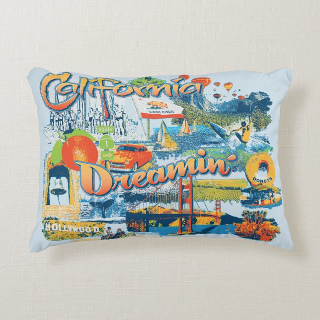 California Dreaming Decorative Cushion (Front)