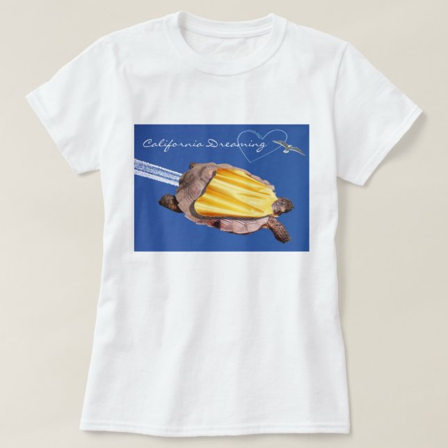 California Dreaming Gammie the desert tortoise T-Shirt (Design Front)
