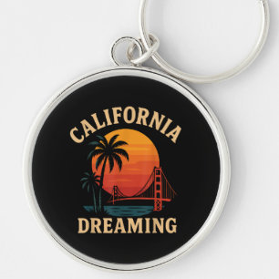 California Dreaming Golden Gate Bridge Sunset Key Ring