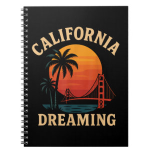 California Dreaming Golden Gate Bridge Sunset Notebook